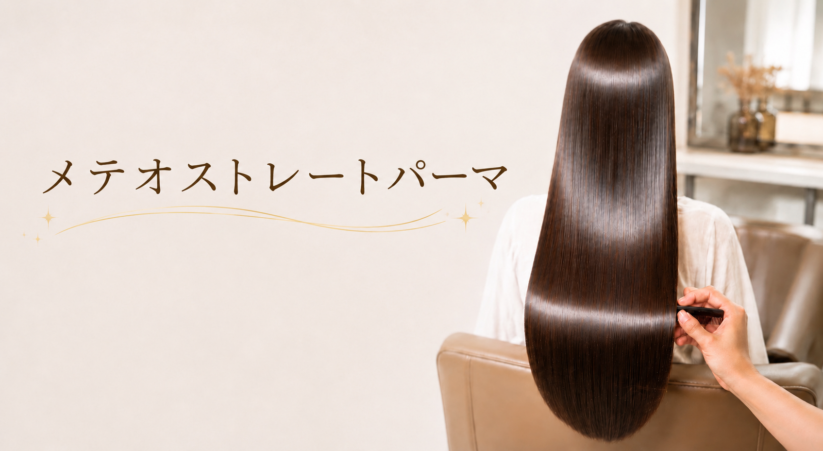 メテオストレートパーマで最強の艶｜鳥取県倉吉にある美容院hairsalon「HAKU」